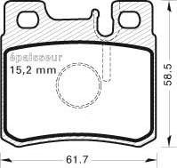 BOSCH 490 260B - Əyləc altlığı dəsti, əyləc diski furqanavto.az