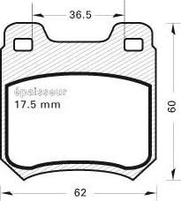 BOSCH BP462 - Əyləc altlığı dəsti, əyləc diski furqanavto.az