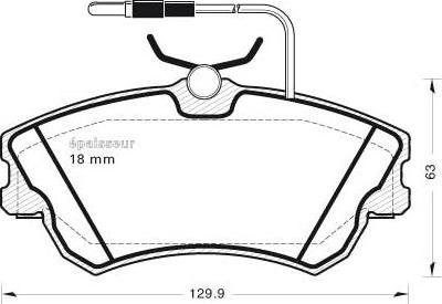 Open Parts BPA0834.01 - Əyləc altlığı dəsti, əyləc diski furqanavto.az