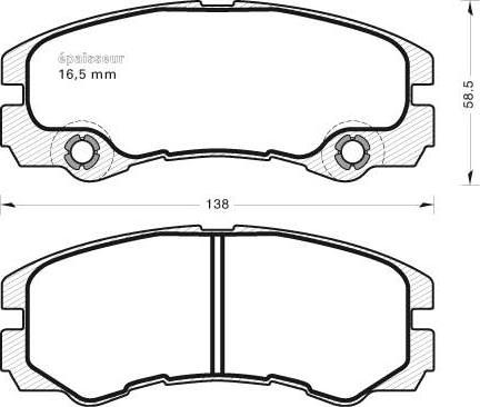 PEUGEOT 181385 - Əyləc altlığı dəsti, əyləc diski furqanavto.az