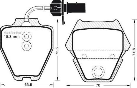 BENDIX DB1442 - Əyləc altlığı dəsti, əyləc diski furqanavto.az