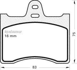 ACDelco 171-1096 - Əyləc altlığı dəsti, əyləc diski furqanavto.az