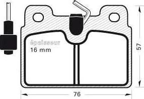 BOSCH 986460970 - Əyləc altlığı dəsti, əyləc diski furqanavto.az