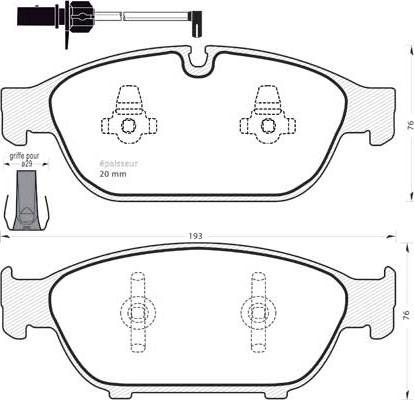 BENDIX 510892 - Əyləc altlığı dəsti, əyləc diski furqanavto.az