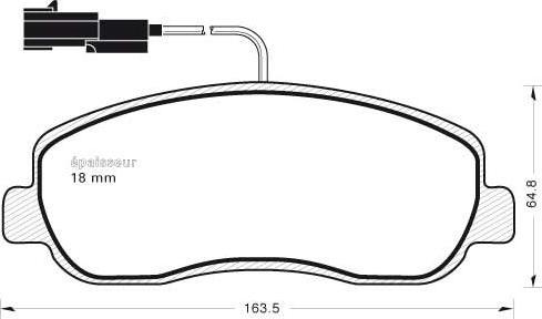 BOSCH 986TB3142 - Əyləc altlığı dəsti, əyləc diski furqanavto.az