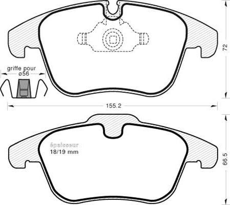 BENDIX 573311J - Əyləc altlığı dəsti, əyləc diski furqanavto.az