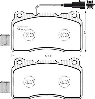 TRW Engine Component GDB1888 - Əyləc altlığı dəsti, əyləc diski furqanavto.az