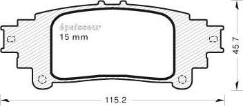 BENDIX 511227 - Əyləc altlığı dəsti, əyləc diski furqanavto.az