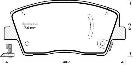 TRW Engine Component GDB2253 - Əyləc altlığı dəsti, əyləc diski furqanavto.az