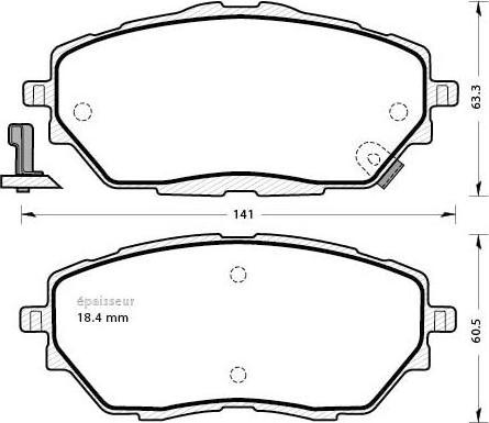 4U Autoparts 37738TY - Əyləc altlığı dəsti, əyləc diski furqanavto.az