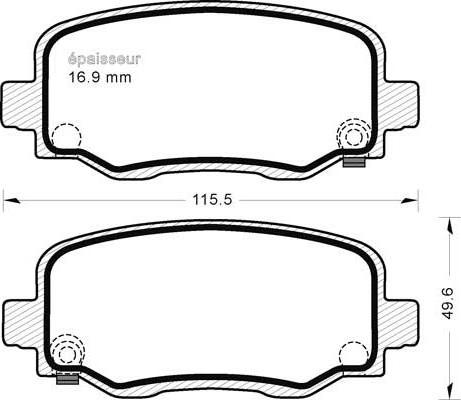 BOSCH F 03B 050 416 - Əyləc altlığı dəsti, əyləc diski furqanavto.az