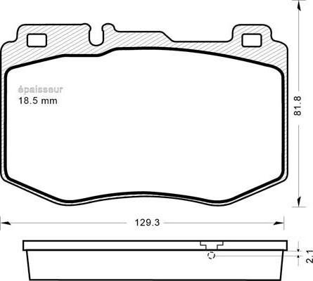 Japanparts PA-0515MK - Əyləc altlığı dəsti, əyləc diski furqanavto.az