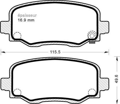 FIAT 77369350 - Əyləc altlığı dəsti, əyləc diski furqanavto.az