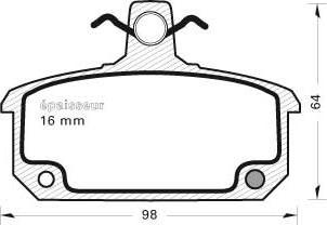 BENDIX 571288 - Əyləc altlığı dəsti, əyləc diski furqanavto.az