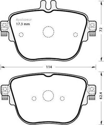 Sangsin Brake SP4413 - Əyləc altlığı dəsti, əyləc diski furqanavto.az