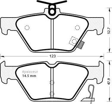 DJ Parts BP2853 - Əyləc altlığı dəsti, əyləc diski furqanavto.az