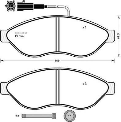 Optimal BP-12299 - Əyləc altlığı dəsti, əyləc diski furqanavto.az