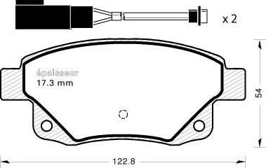 4U Autoparts 22707FR - Əyləc altlığı dəsti, əyləc diski furqanavto.az