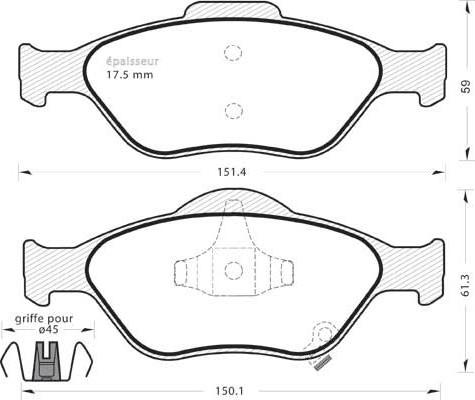 Magneti Marelli P83159MM - Əyləc altlığı dəsti, əyləc diski furqanavto.az