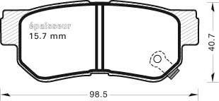 Japanparts JPP-H06 - Əyləc altlığı dəsti, əyləc diski furqanavto.az