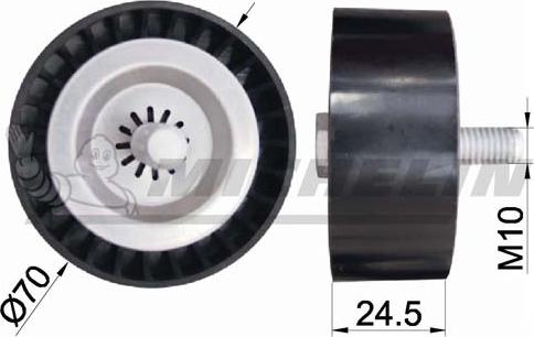 MICHELIN EngineParts SMAMP04041 - Yönləndirmə / Bələdçi Kasnağı, v-yivli kəmər furqanavto.az