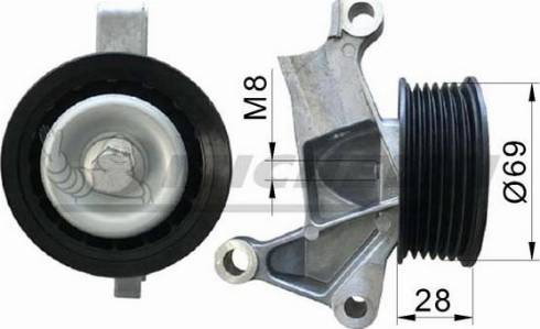 MICHELIN EngineParts SMAMP04180 - Yönləndirmə / Bələdçi Kasnağı, v-yivli kəmər furqanavto.az