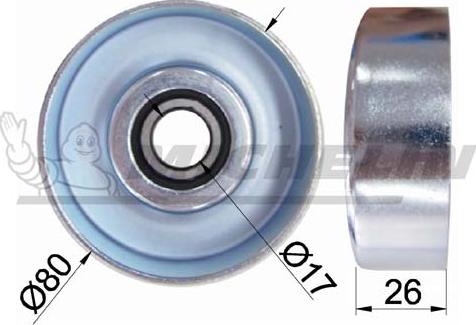 MICHELIN EngineParts SMAMP06003 - Yönləndirmə / Bələdçi Kasnağı, v-yivli kəmər furqanavto.az