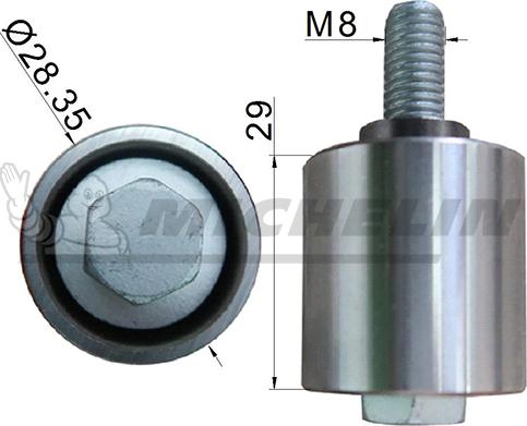 MICHELIN EngineParts SMAMP03169 - Yönləndirmə / Bələdçi kasnağı, vaxt kəməri furqanavto.az