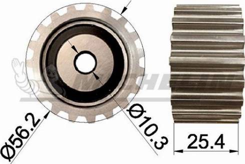 MICHELIN EngineParts SMAMP13008 - Yönləndirmə / Bələdçi kasnağı, vaxt kəməri furqanavto.az