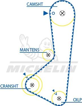 MICHELIN EngineParts SMATB0168 - Vaxt kəməri furqanavto.az