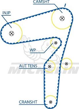 MICHELIN EngineParts SMATB0291 - Vaxt kəməri furqanavto.az