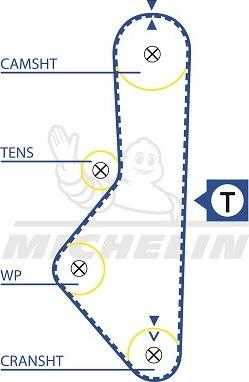 MICHELIN EngineParts SMATB0225 - Vaxt kəməri furqanavto.az