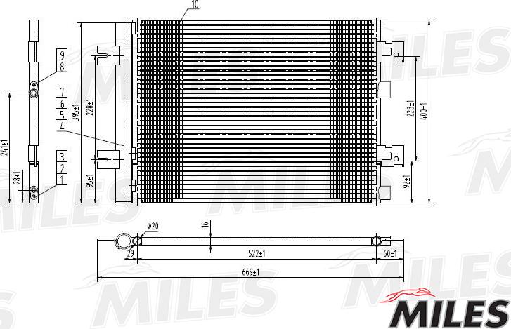 Miles ACCB001 - Kondenser, kondisioner furqanavto.az