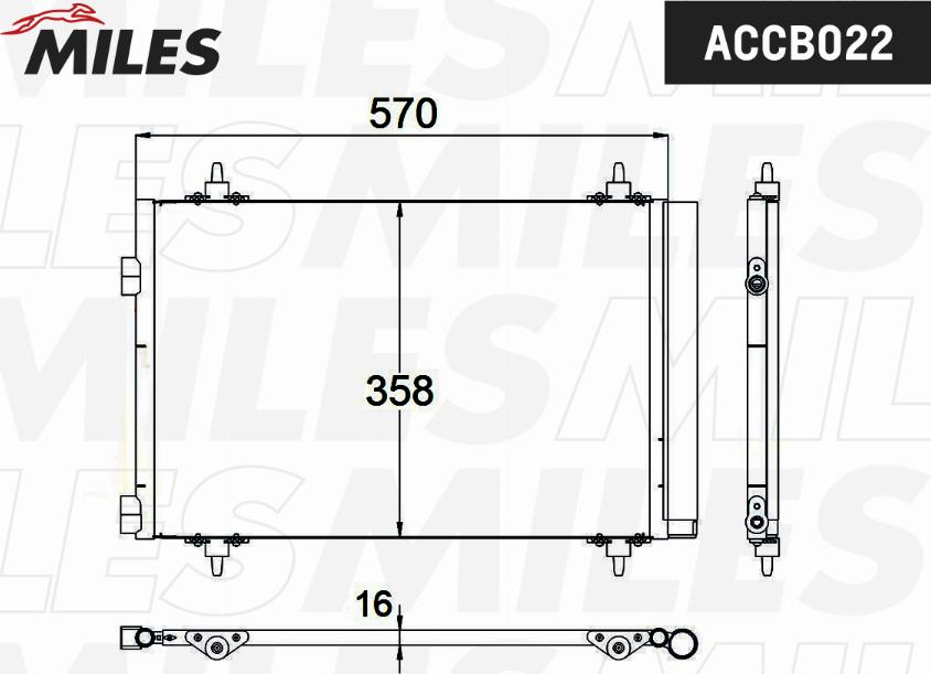 Miles ACCB022 - Kondenser, kondisioner furqanavto.az
