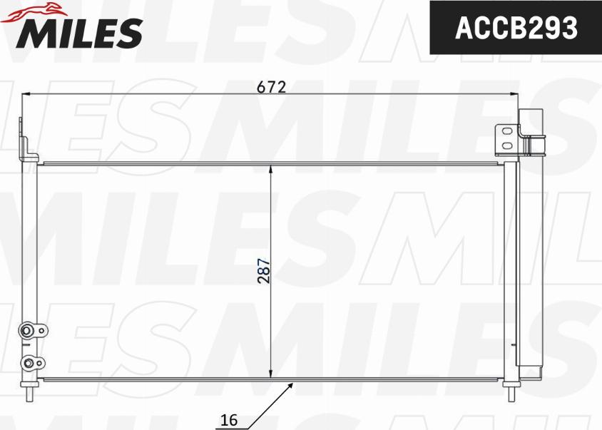 Miles ACCB293 - Kondenser, kondisioner furqanavto.az