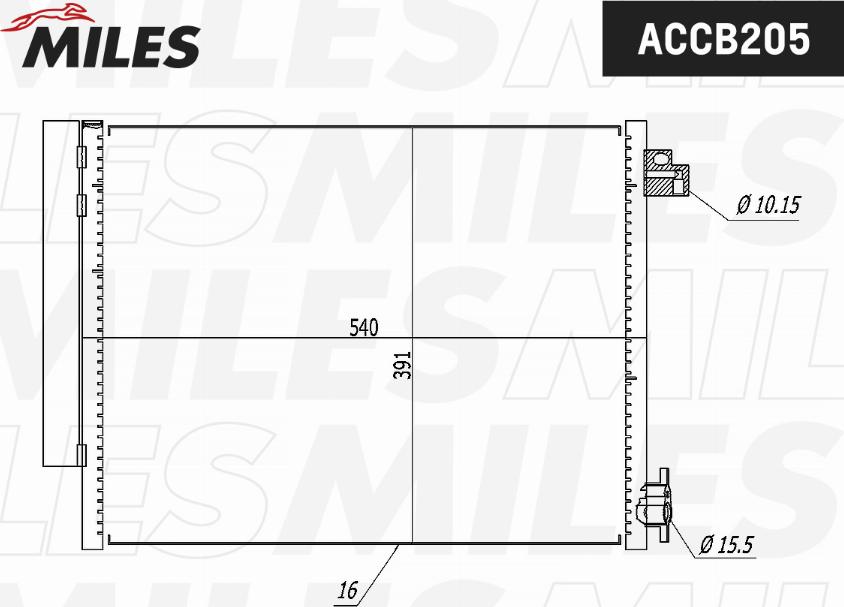 Miles ACCB205 - Kondenser, kondisioner furqanavto.az