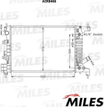 Miles ACRB466 - Radiator, mühərrikin soyudulması furqanavto.az