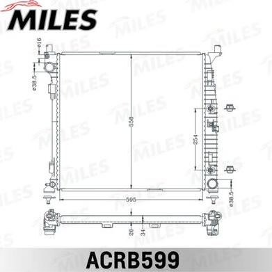 Miles ACRB599 - Radiator, mühərrikin soyudulması furqanavto.az