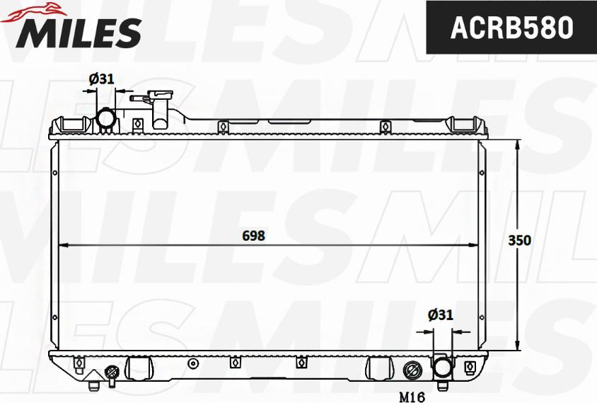 Miles ACRB580 - Radiator, mühərrikin soyudulması furqanavto.az