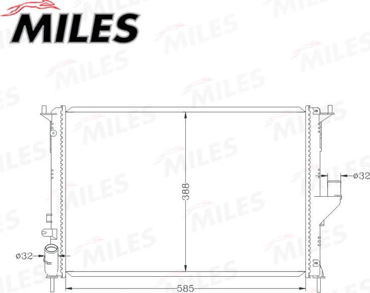 Miles ACRB003 - Radiator, mühərrikin soyudulması furqanavto.az