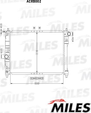 Miles ACRB002 - Radiator, mühərrikin soyudulması furqanavto.az