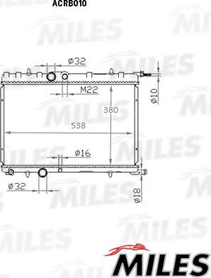 Miles ACRB010 - Radiator, mühərrikin soyudulması furqanavto.az