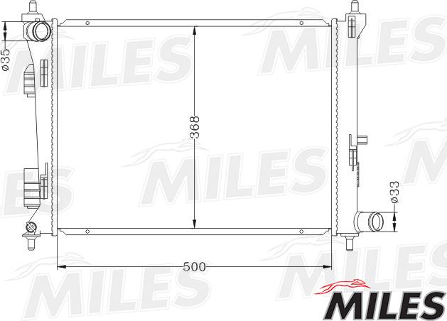 Miles ACRB022 - Radiator, mühərrikin soyudulması furqanavto.az