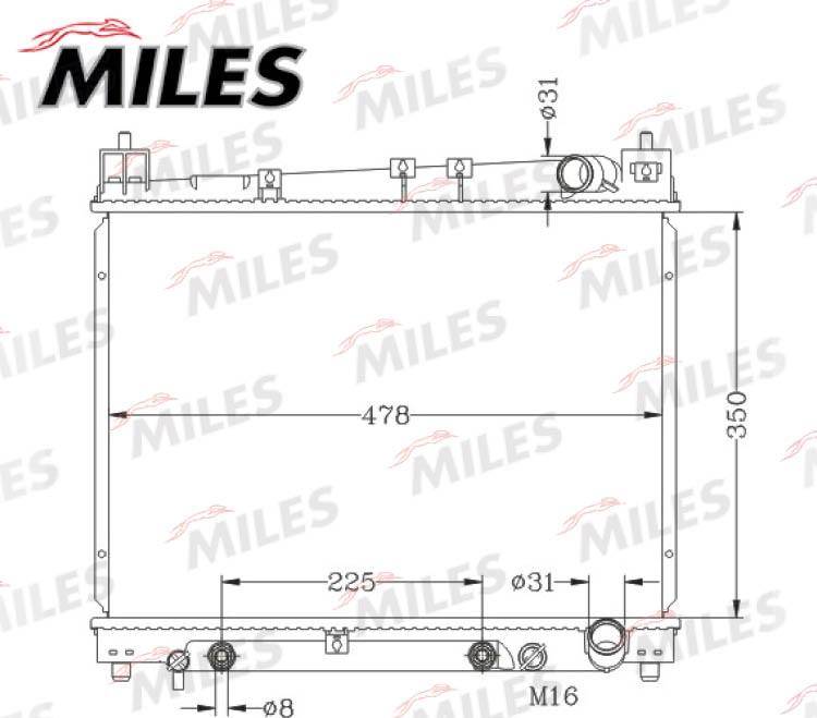 Miles ACRB142 - Radiator, mühərrikin soyudulması furqanavto.az