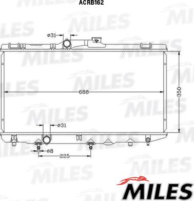 Miles ACRB162 - Radiator, mühərrikin soyudulması furqanavto.az