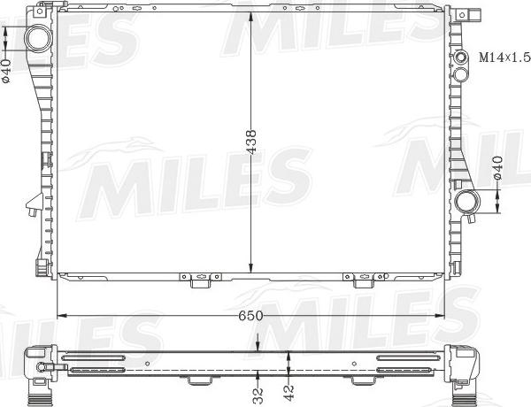 Miles ACRB182 - Radiator, mühərrikin soyudulması furqanavto.az