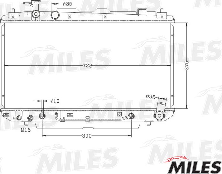 Miles ACRB129 - Radiator, mühərrikin soyudulması furqanavto.az