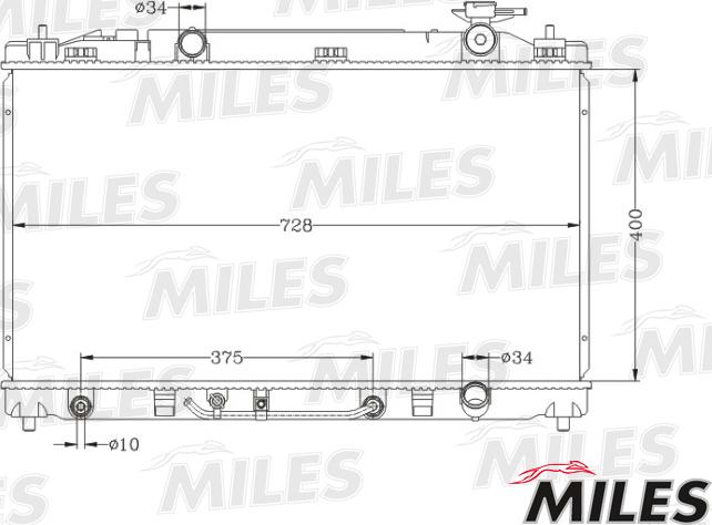 Miles ACRB355 - Radiator, mühərrikin soyudulması furqanavto.az