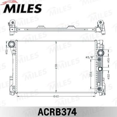 Miles ACRB374 - Radiator, mühərrikin soyudulması furqanavto.az