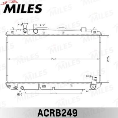 Miles ACRB249 - Radiator, mühərrikin soyudulması furqanavto.az